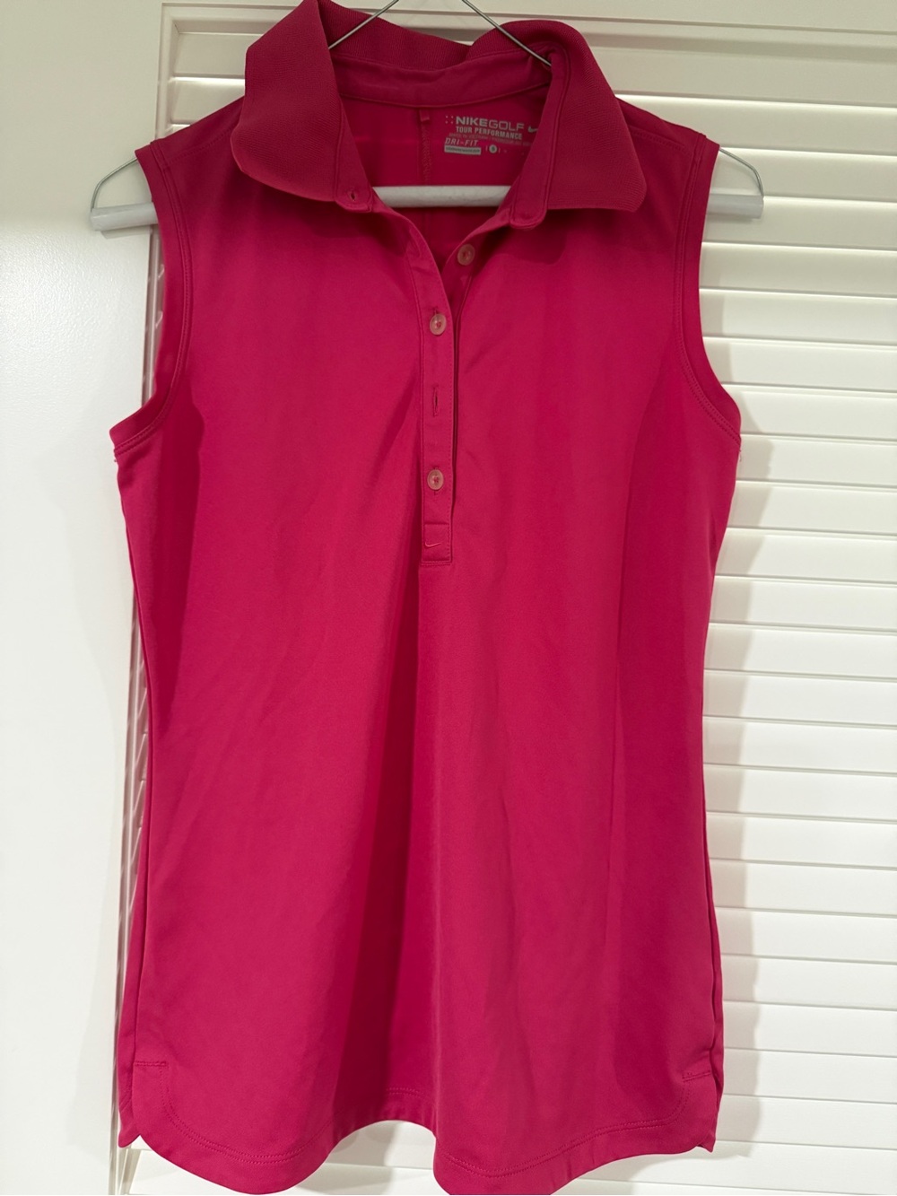 Nike Women's Sleeveless Polo Tank — Hot Pink